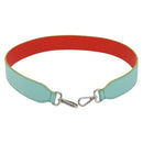 FENDI Leather Shoulder Strap 35.4"" Light Blue Silver Auth 171288V-2