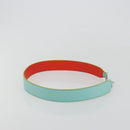 FENDI Leather Shoulder Strap 35.4"" Light Blue Silver Auth 171288V-5