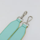 FENDI Leather Shoulder Strap 35.4"" Light Blue Silver Auth 171288V-6