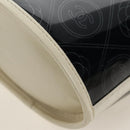 CHANEL Camelia Chain Shoulder Bag Vinyl Blue Silver CC Auth 171291SAM-12