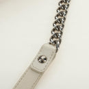 CHANEL Camelia Chain Shoulder Bag Vinyl Blue Silver CC Auth 171291SAM-9
