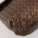 BOTTEGA VENETA INTRECCIATO Hand Bag Leather Bronze Gold Auth 171296-14