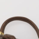 BOTTEGA VENETA INTRECCIATO Hand Bag Leather Bronze Gold Auth 171296-8