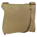 PRADA Shoulder Bag Nylon Beige Auth 171312-1