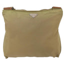 PRADA Shoulder Bag Nylon Beige Auth 171312-13