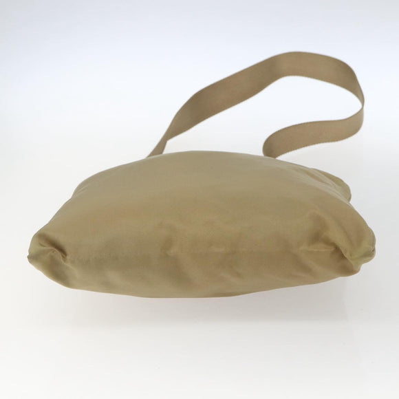PRADA Shoulder Bag Nylon Beige Auth 171312