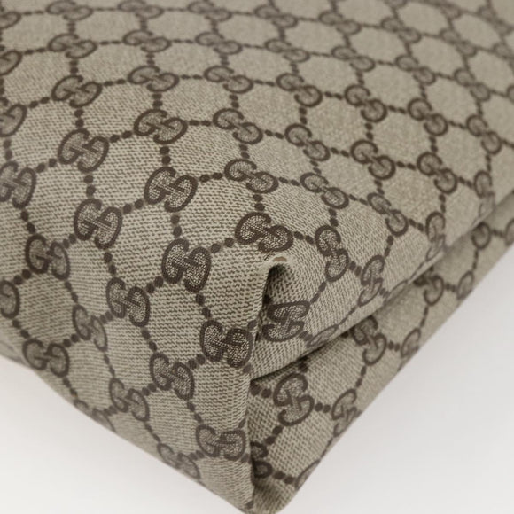 GUCCI GG Supreme Web Sherry Line Tote Bag PVC Beige Gold 39 02 003 Auth 171316