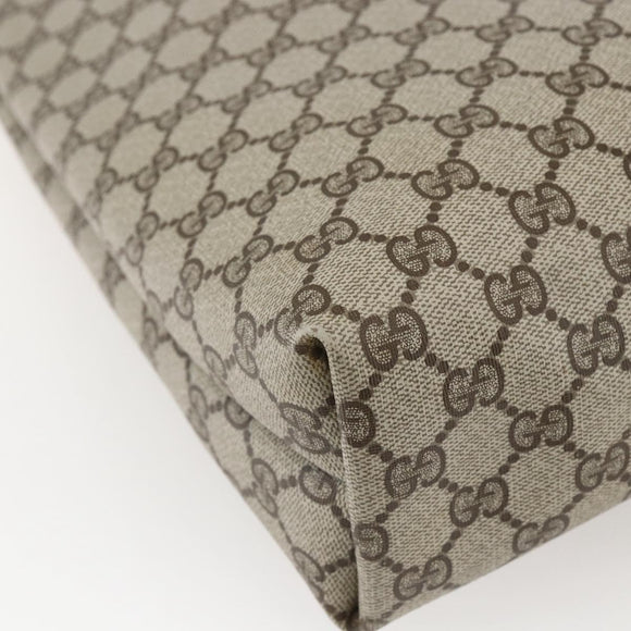 GUCCI GG Supreme Web Sherry Line Tote Bag PVC Beige Gold 39 02 003 Auth 171316