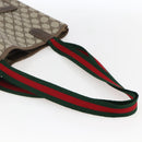 GUCCI GG Supreme Web Sherry Line Tote Bag PVC Beige Gold 39 02 003 Auth 171316-7