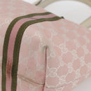 GUCCI GG Canvas Sherry Line Tote Bag Pink Gold 137396 Auth 171318-8