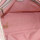 GUCCI GG Canvas Sherry Line Tote Bag Pink Gold 137396 Auth 171318-10