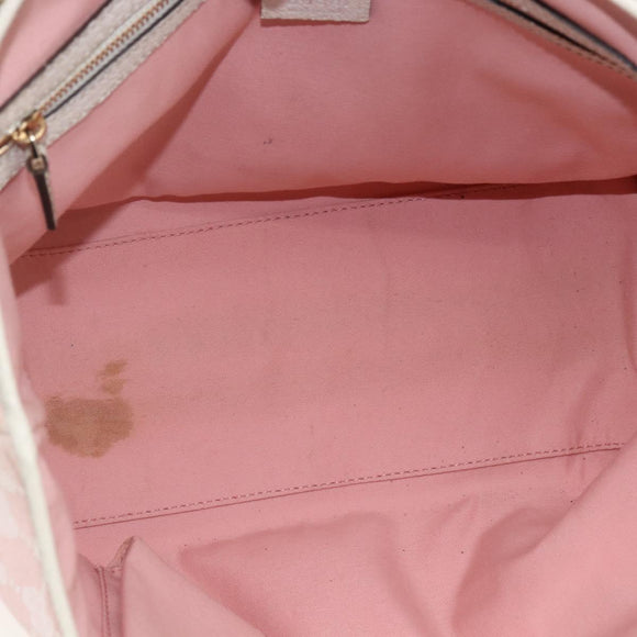 GUCCI GG Canvas Sherry Line Tote Bag Pink Gold 137396 Auth 171318