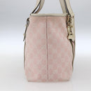 GUCCI GG Canvas Sherry Line Tote Bag Pink Gold 137396 Auth 171318-3