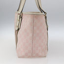 GUCCI GG Canvas Sherry Line Tote Bag Pink Gold 137396 Auth 171318-4