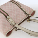 GUCCI GG Canvas Sherry Line Tote Bag Pink Gold 137396 Auth 171318-6