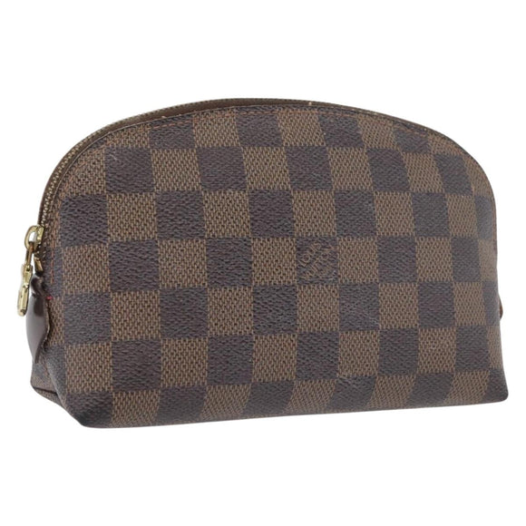 LOUIS VUITTON Damier Ebene Pochette Cosmetic PM Pouch N47516 LV Auth 171319