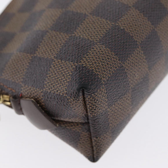 LOUIS VUITTON Damier Ebene Pochette Cosmetic PM Pouch N47516 LV Auth 171319