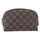 LOUIS VUITTON Damier Ebene Pochette Cosmetic PM Pouch N47516 LV Auth 171319-2