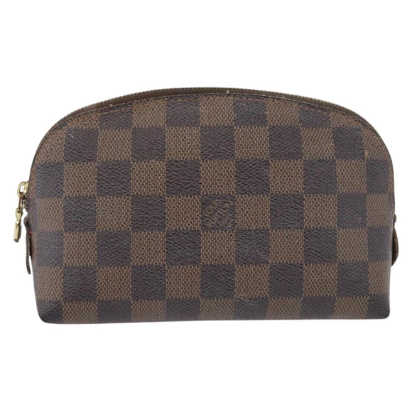 LOUIS VUITTON Damier Ebene Pochette Cosmetic PM Pouch N47516 LV Auth 171319