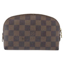 LOUIS VUITTON Damier Ebene Pochette Cosmetic PM Pouch N47516 LV Auth 171319-3