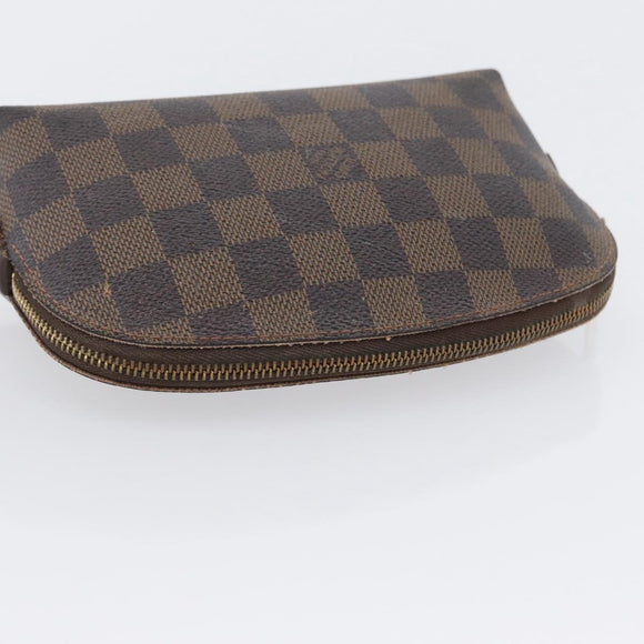LOUIS VUITTON Damier Ebene Pochette Cosmetic PM Pouch N47516 LV Auth 171319