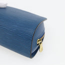 LOUIS VUITTON Epi DauphinePM Pouch Blue M48445 LV Auth 171325-15