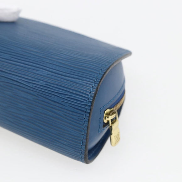 LOUIS VUITTON Epi DauphinePM Pouch Blue M48445 LV Auth 171325