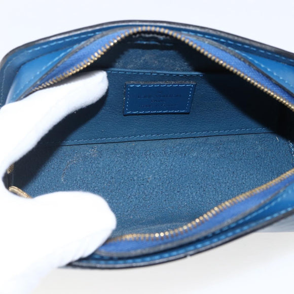 LOUIS VUITTON Epi DauphinePM Pouch Blue M48445 LV Auth 171325