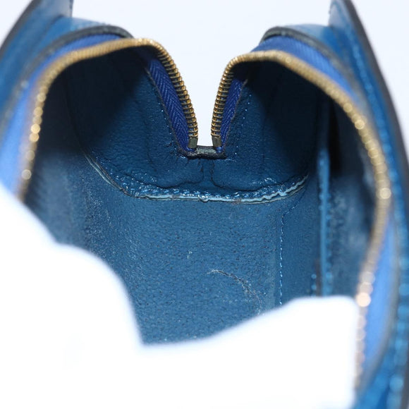 LOUIS VUITTON Epi DauphinePM Pouch Blue M48445 LV Auth 171325