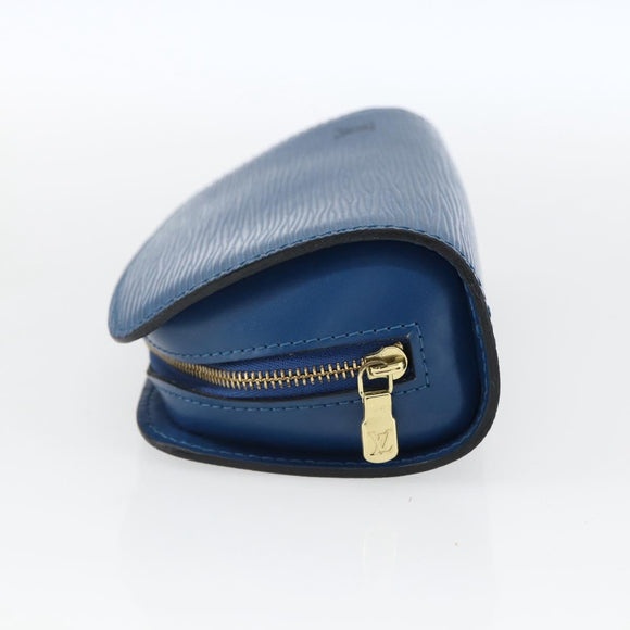 LOUIS VUITTON Epi DauphinePM Pouch Blue M48445 LV Auth 171325