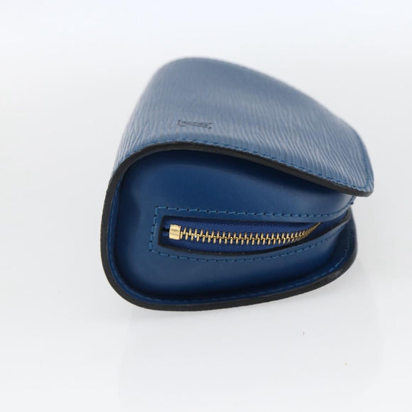 LOUIS VUITTON Epi DauphinePM Pouch Blue M48445 LV Auth 171325
