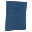 LOUIS VUITTON Epi Couverture Pass Case Blue LV Auth 171326-1