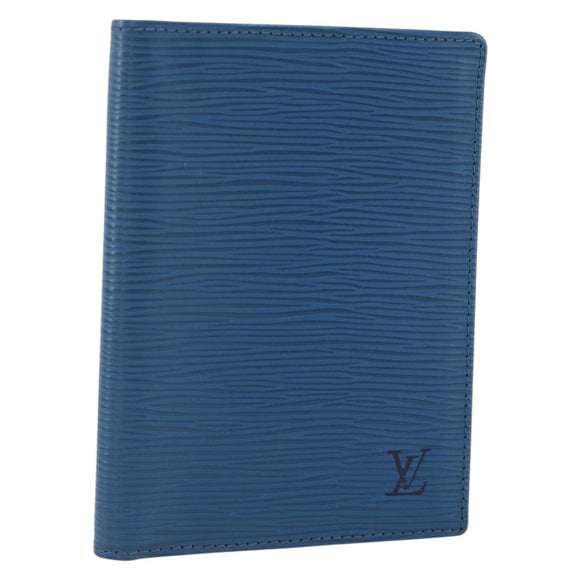 LOUIS VUITTON Epi Couverture Pass Case Blue LV Auth 171326