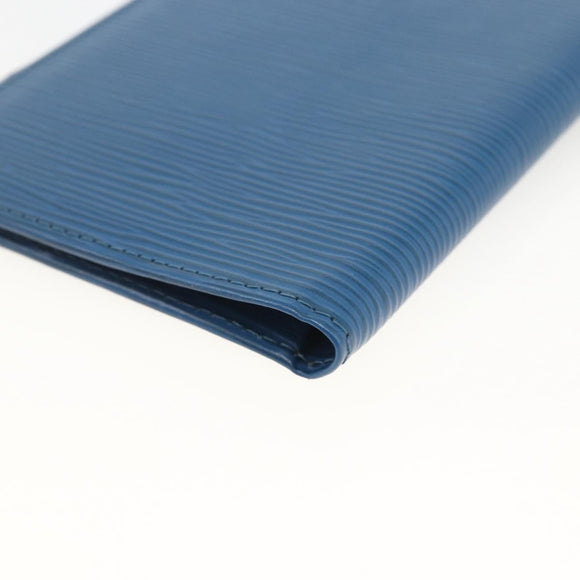 LOUIS VUITTON Epi Couverture Pass Case Blue LV Auth 171326