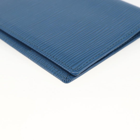 LOUIS VUITTON Epi Couverture Pass Case Blue LV Auth 171326