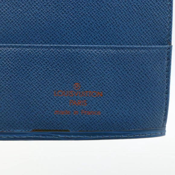 LOUIS VUITTON Epi Couverture Pass Case Blue LV Auth 171326