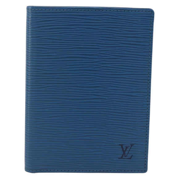 LOUIS VUITTON Epi Couverture Pass Case Blue LV Auth 171326