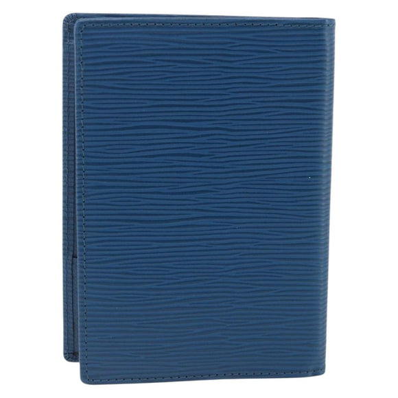 LOUIS VUITTON Epi Couverture Pass Case Blue LV Auth 171326