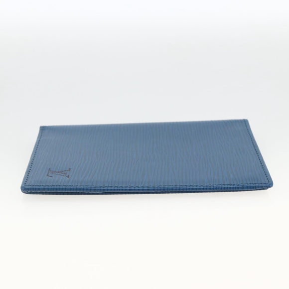 LOUIS VUITTON Epi Couverture Pass Case Blue LV Auth 171326