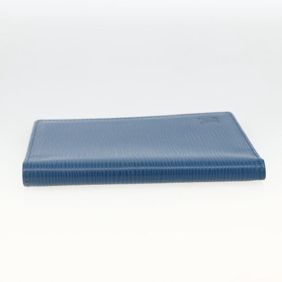 LOUIS VUITTON Epi Couverture Pass Case Blue LV Auth 171326