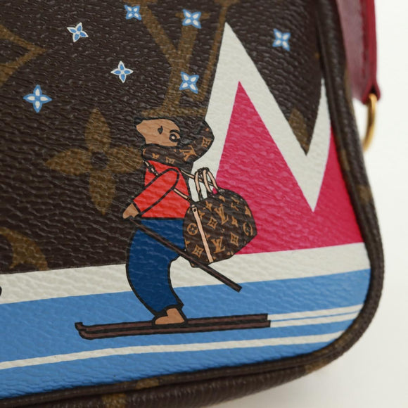 LOUIS VUITTON Monogram Ski Bear Mini Pochette Accessoires Pouch M67769 171332M
