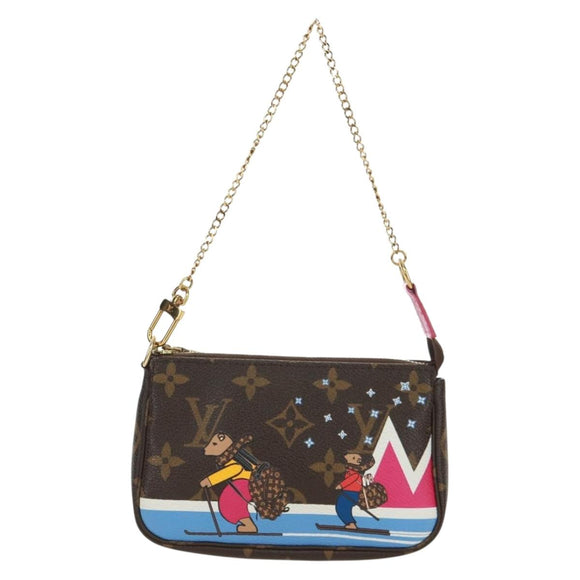 LOUIS VUITTON Monogram Ski Bear Mini Pochette Accessoires Pouch M67769 171332M