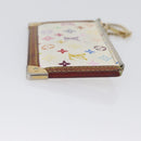 LOUIS VUITTON Multicolor Pochette Cles Coin Purse White M92655 LV Auth 171334-3