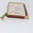 LOUIS VUITTON Multicolor Pochette Cles Coin Purse White M92655 LV Auth 171334-4