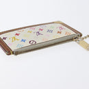 LOUIS VUITTON Multicolor Pochette Cles Coin Purse White M92655 LV Auth 171334-6