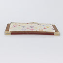 LOUIS VUITTON Multicolor Pochette Cles Coin Purse White M92655 LV Auth 171334-5