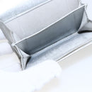 CHANEL Matelasse Card Case Leather Silver CC Auth 171336-15