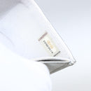 CHANEL Matelasse Card Case Leather Silver CC Auth 171336-17
