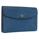LOUIS VUITTON Epi Montaigne 23 Clutch Bag Blue M52665 LV Auth 171350-1