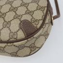GUCCI GG Supreme Web Sherry Line Bag PVC Beige Gold 156 02 066 Auth 171353-10